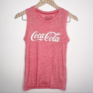 COCA COLA VINTAGE Tank Top X-Small Red